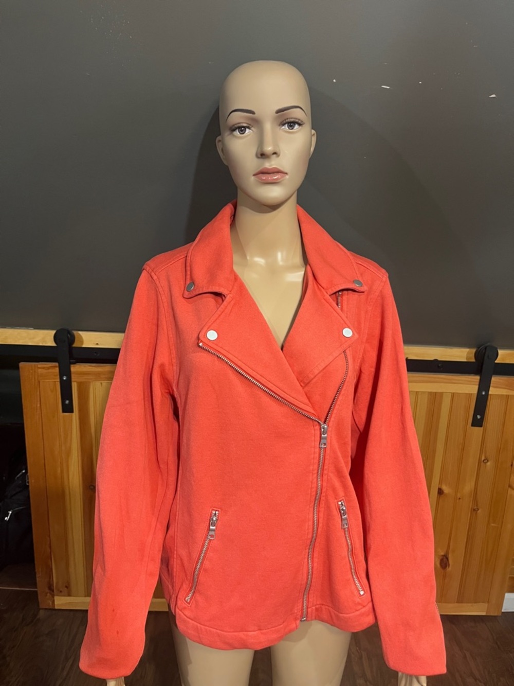 Anthropologie Rust Orange Moto Jacket - Picture 6 of 12